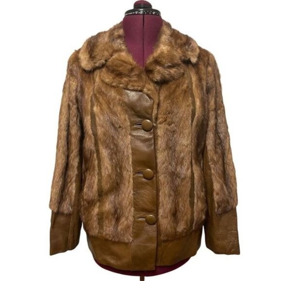 Rozelle 𝅺Furs Vintage Womens Fur and Leather Jacket‎ - Picture 1 of 16